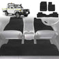 6D Diamond Car Floor Mats for Toyota LandCruiser 79 Series Double Cab 2012-Current-Full Set-Black-Outback GT