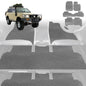 6D Diamond Car Floor Mats for Toyota LandCruiser 80 1990-1998-Ultimate Set-Grey-Outback GT