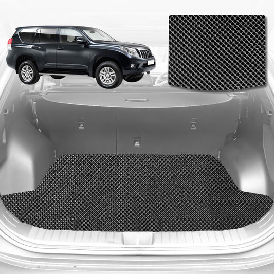 6D Diamond Car Boot Mat for Toyota Prado (J150)2009-2013-Cargo Mat-Black-Outback GT