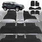 6D Diamond Car Floor Mats for Toyota Prado 2009-2013-Ultimate Set-Black-Outback GT