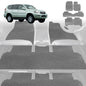 6D Diamond Car Floor Mats for Toyota Prado 2002-2009-Ultimate Set-Grey-Outback GT