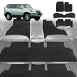 6D Diamond Car Floor Mats for Toyota Prado 2002-2009-Ultimate Set-Black-Outback GT