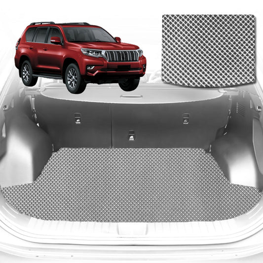 6D Diamond Car Boot Mat for Toyota Prado (J150)2013-Current-Cargo Mat-Grey-Outback GT