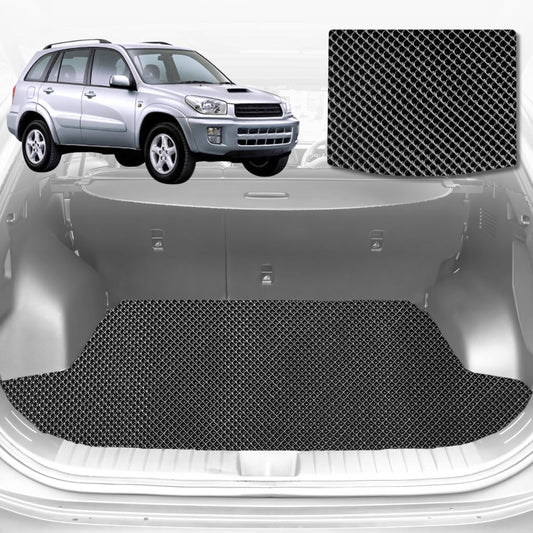 6D Diamond Car Boot Mat for Toyota RAV4 2-Door (XA20)2000-2005-Cargo Mat-Black-Outback GT
