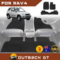 6D Diamond Car Floor Mats for Toyota RAV4 2-Door (XA20)2000-2005 Full Set | Heavy Duty Carpet Liner