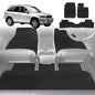 6D Diamond Car Floor Mats for Toyota RAV4 2000-2005-Full Set-Black-Outback GT