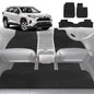 6D Diamond Car Floor Mats for Toyota RAV4 2019-Current-Full Set-Black-Outback GT