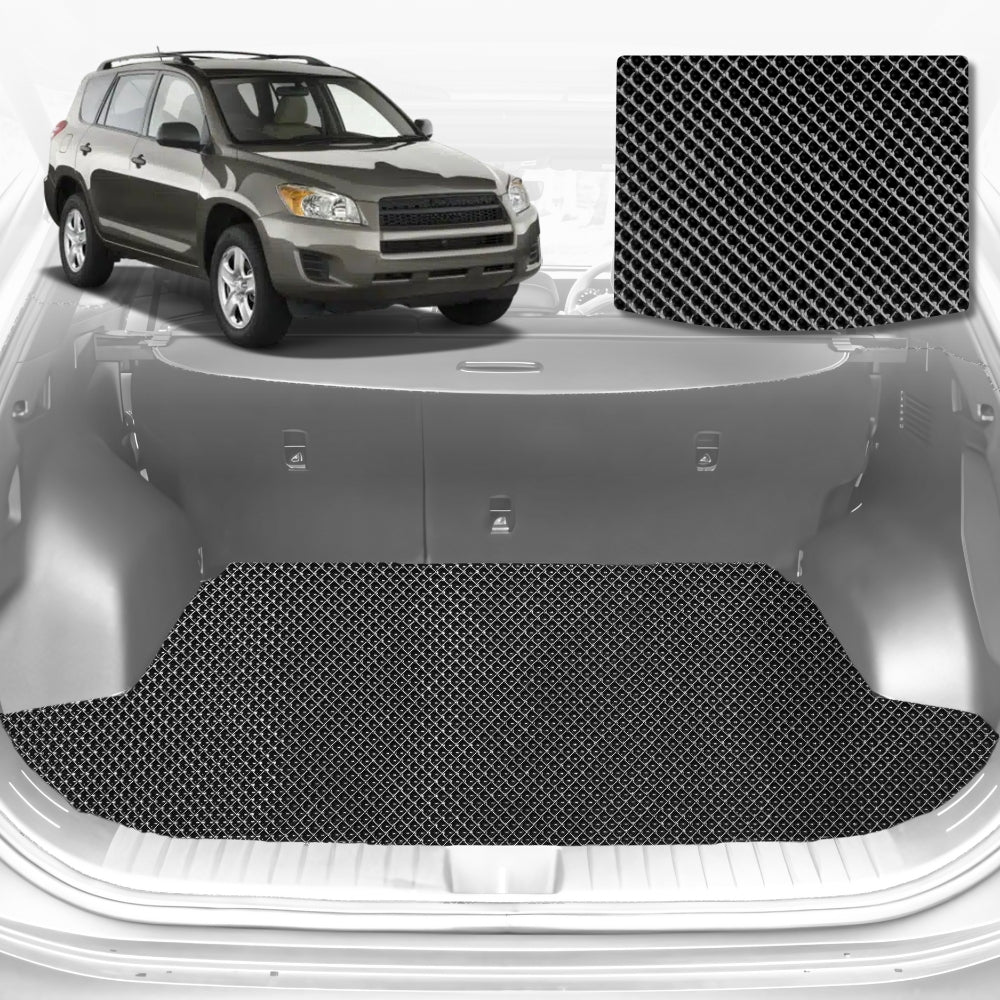 6D Diamond Car Boot Mat for Toyota RAV4 (XA30)2006-2012-Cargo Mat-Black-Outback GT