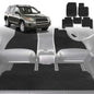 6D Diamond Car Floor Mats for Toyota RAV4 2006-2012-Full Set-Black-Outback GT