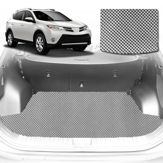6D Diamond Car Boot Mat for Toyota RAV4 (XA40)2013-2018-Cargo Mat-Grey-Outback GT