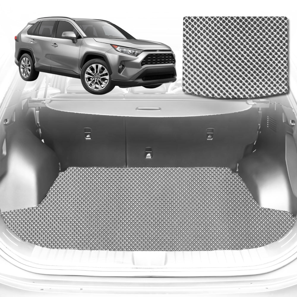 6D Diamond Car Boot Mat for Toyota RAV4 (XA50)2019-Current-Cargo Mat-Grey-Outback GT
