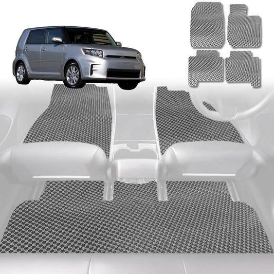 6D Diamond Car Floor Mats for Toyota Rukus 2010-2015-Full Set-Grey-Outback GT