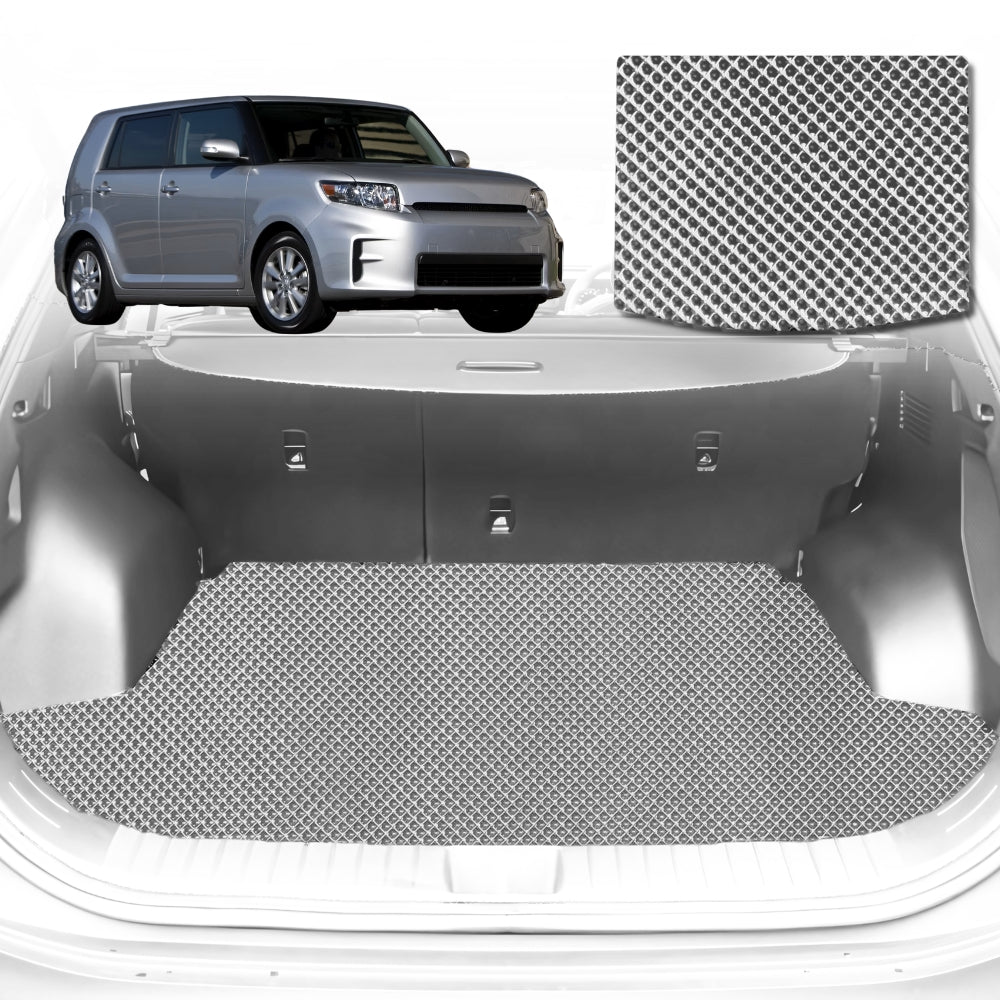 6D Diamond Car Boot Mat for Toyota Rukus 2010-2015-(3rd Row seats up/7 seater)-Cargo Mat-Grey-Outback GT