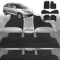 6D Diamond Car Floor Mats for Toyota Tarago 2006-2020 7 Seater-Ultimate Set-Black-Outback GT
