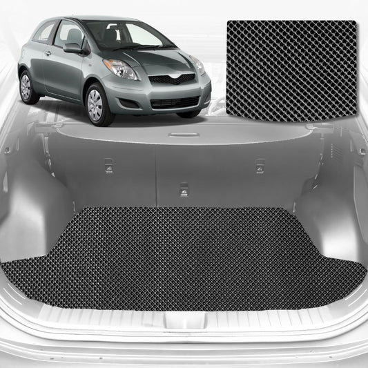 6D Diamond Car Boot Mat for Toyota Yaris 2005-2010-Cargo Mat-Black-Outback GT