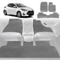 6D Diamond Car Floor Mats for Toyota Yaris 2011-2020-Full Set-Grey-Outback GT