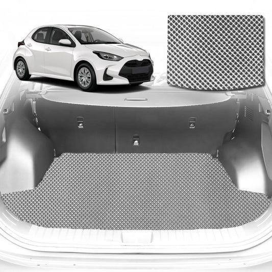 6D Diamond Car Boot Mat for Toyota Yaris 2011-2020-Cargo Mat-Grey-Outback GT