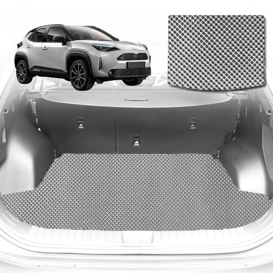 6D Diamond Car Boot Mat for Toyota Yaris Cross 2020-Current-Cargo Mat-Grey-Outback GT