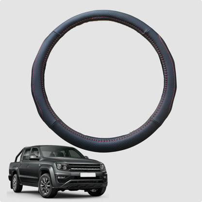 Steering Wheel Cover for VolksWagen Amarok Dual Cab 2010-2022 38CM Leather | Circle
