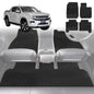 6D Diamond Car Floor Mats for VolksWagen Amarok Dual Cab 2H Facelift2022-Current-Full Set-Black-Outback GT