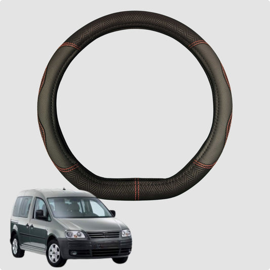 Steering Wheel Cover for VolksWagen Caddy 2005-2021 38CM Leather | Circle