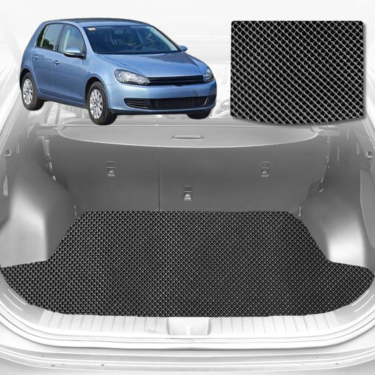 6D Diamond Car Boot Mat for VolksWagen Golf Hatch/Wagon (MK6)2009-2013-Hatch-Cargo Mat-Black-Outback GT