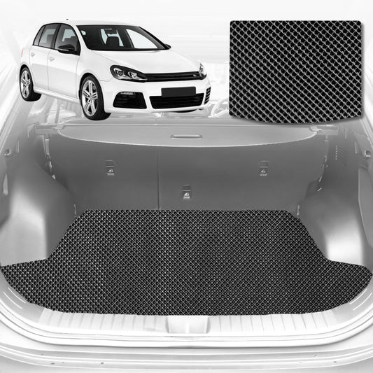 6D Diamond Car Boot Mat for VolksWagen Golf Hatch/Wagon (MK7)2013-2021-Cargo Mat-Black-Outback GT