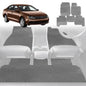 6D Diamond Car Floor Mats for VolksWagen Jetta 2011-2017-Full Set-Grey-Outback GT