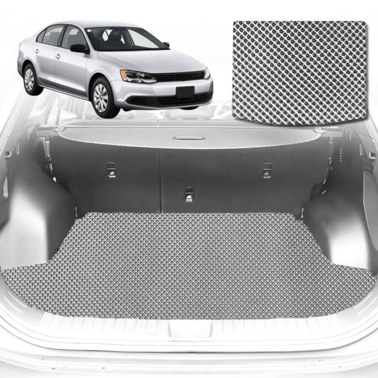 6D Diamond Car Boot Mat for VolksWagen Jetta 1B2011-2017-Sedan-Cargo Mat-Grey-Outback GT