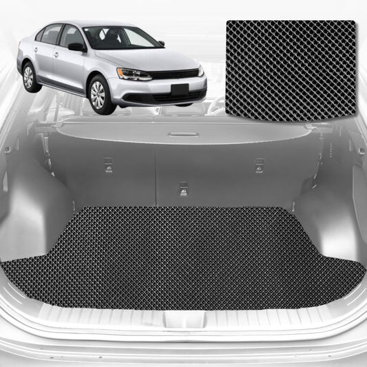 6D Diamond Car Boot Mat for VolksWagen Jetta 1B2011-2017-Sedan-Cargo Mat-Black-Outback GT