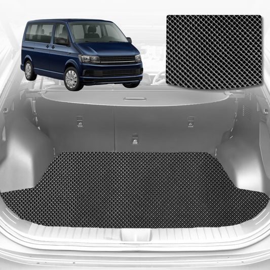6D Diamond Car Boot Mat for VolksWagen Multivan T62016-Current-Cargo Mat-Black-Outback GT
