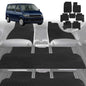 6D Diamond Car Floor Mats for VolksWagen Multivan 2016-Current-Ultimate Set-Black-Outback GT