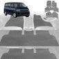 6D Diamond Car Floor Mats for VolksWagen Multivan 2016-Current-Ultimate Set-Grey-Outback GT