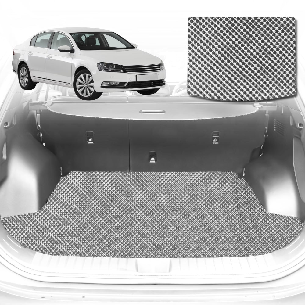 6D Diamond Car Boot Mat for VolksWagen Passat (B8)2015-Current-Wagon-Cargo Mat-Grey-Outback GT