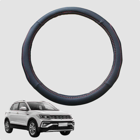 Steering Wheel Cover for VolksWagen T-Cross 2020-Current 38CM Leather | Circle