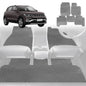 6D Diamond Car Floor Mats for VolksWagen T-Cross 2020-Current-Full Set-Grey-Outback GT