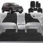 6D Diamond Car Floor Mats for VolksWagen T-Cross 2020-Current-Full Set-Black-Outback GT