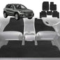 6D Diamond Car Floor Mats for VolksWagen Tiguan 2008-2016-Full Set-Black-Outback GT