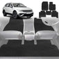6D Diamond Car Floor Mats for VolksWagen Tiguan 2016-2023 (Life, Elegance, R, R-Line) Full Set-Black-Outback GT