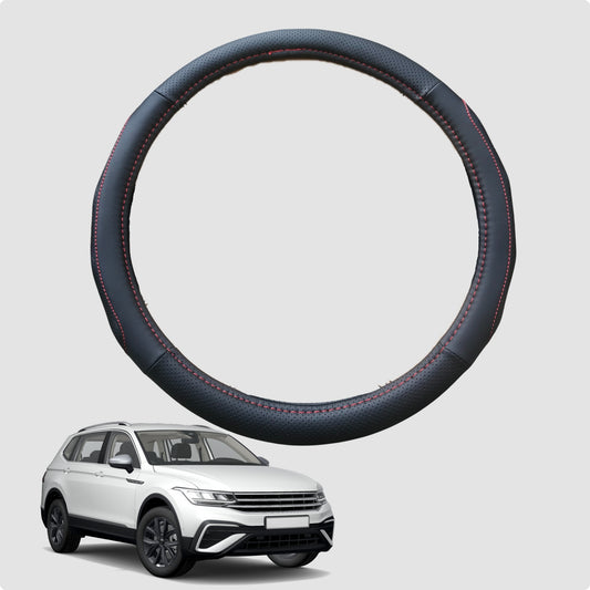 Steering Wheel Cover for VolksWagen Tiguan 2016-2023 38CM Leather | D-Shape