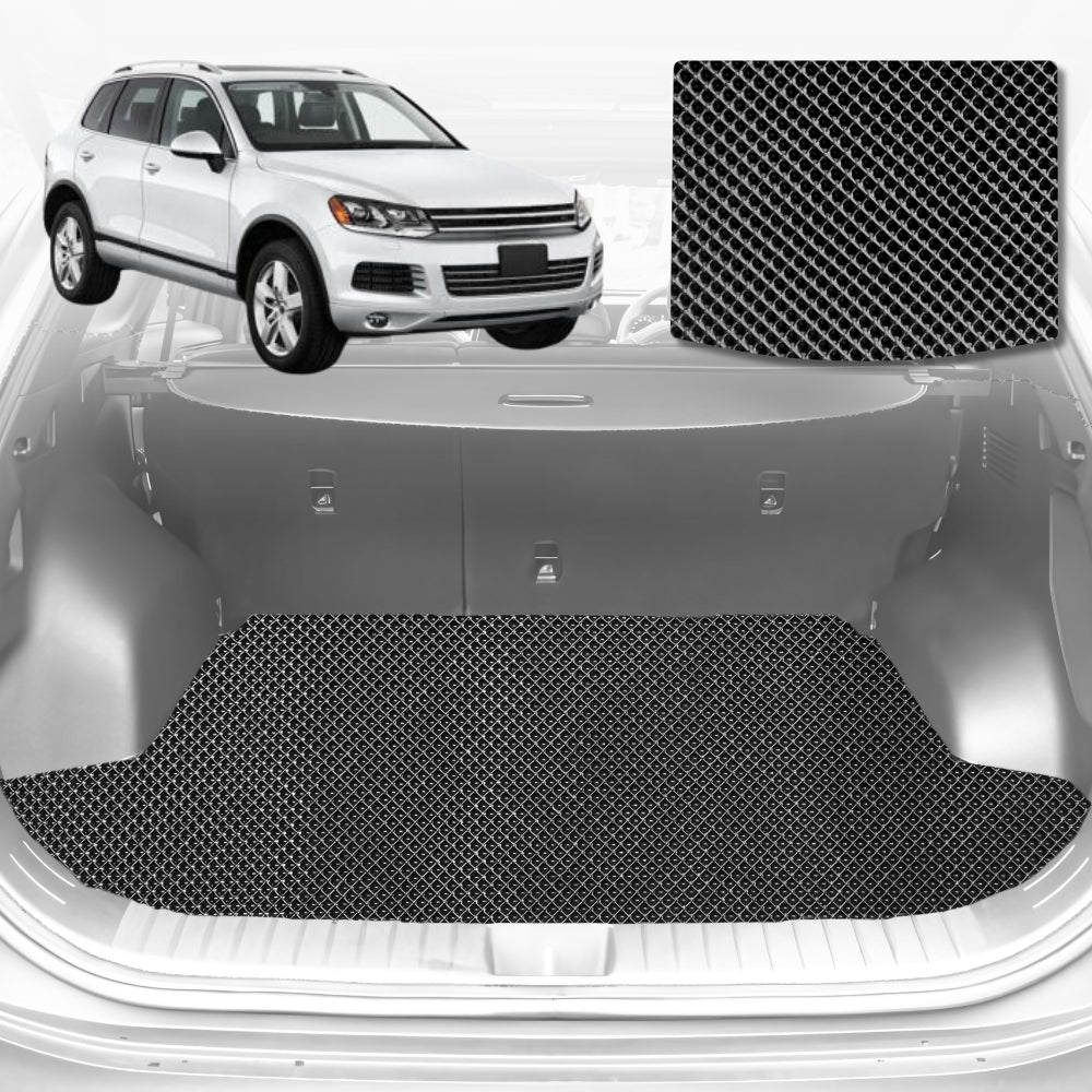 6D Diamond Car Boot Mat for VolksWagen Touareg 7P2011-2017-Cargo Mat-Black-Outback GT