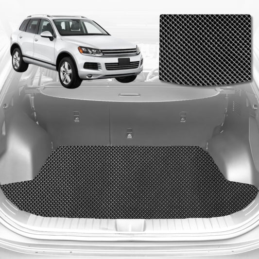 6D Diamond Car Boot Mat for VolksWagen Touareg 7P2011-2017-Cargo Mat-Black-Outback GT