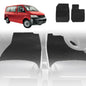 6D Diamond Car Floor Mats for VolksWagen Transporter 2004-Current-Front Set-Black-Outback GT