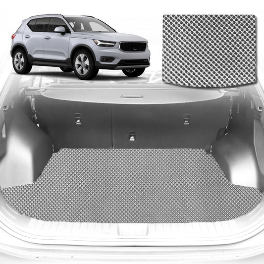 6D Diamond Car Boot Mat for Volvo C40 2021-Current-Cargo Mat-Grey-Outback GT