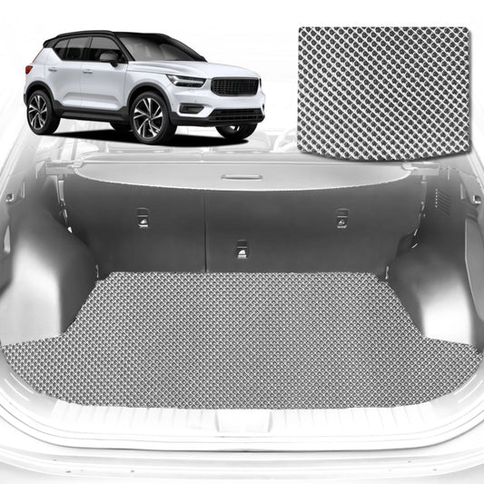6D Diamond Car Boot Mat for Volvo XC40 2018-Current-Cargo Mat-Grey-Outback GT