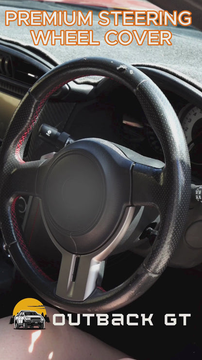 Steering Wheel Cover for VolksWagen Transporter 2004-Current 38CM Leather | Circle