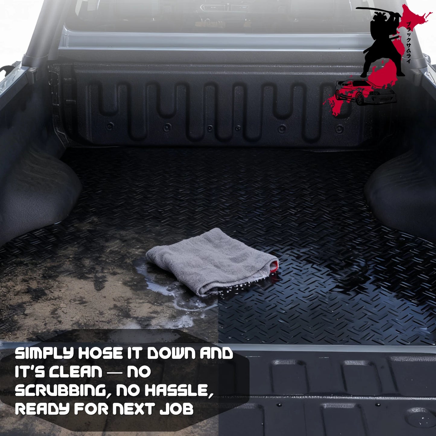 Black Samurai UTE Tub Mat Tray Liner for Ford Ranger 2012 - 2015 (PX Dual Cab Ute)