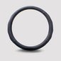 Leather Steering Wheel Cover 38CM Circle Black